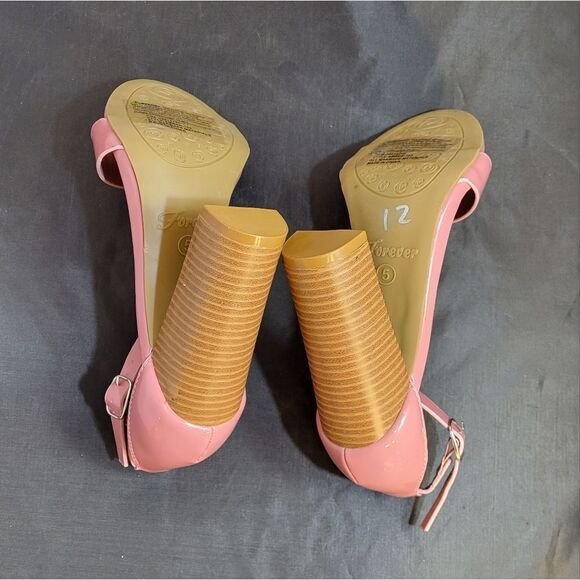 BRAND NEW FOREVER BLOCK ADJUSTABLE BUCKLE ANKLE STRAP OPEN TOE WOMEN"S SANDAL - Picture 13 of 14